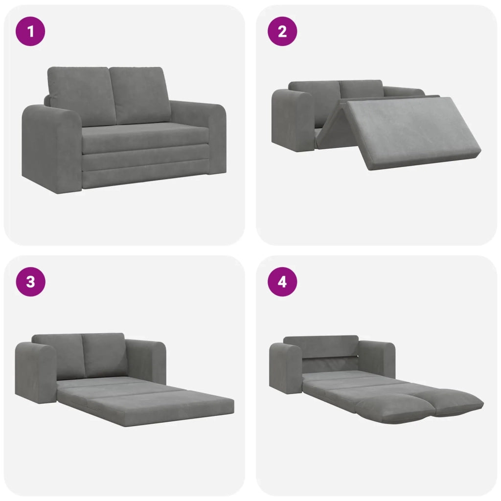 Divano letto | Sof¨¤ letto | Letto singolo Grigio scuro 148 x 71 x 83 cm Velluto