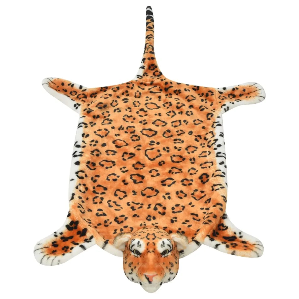 Tappeto del soggiorno | Tappeto di Peluche a Forma di Leopardo 139 cm Marrone