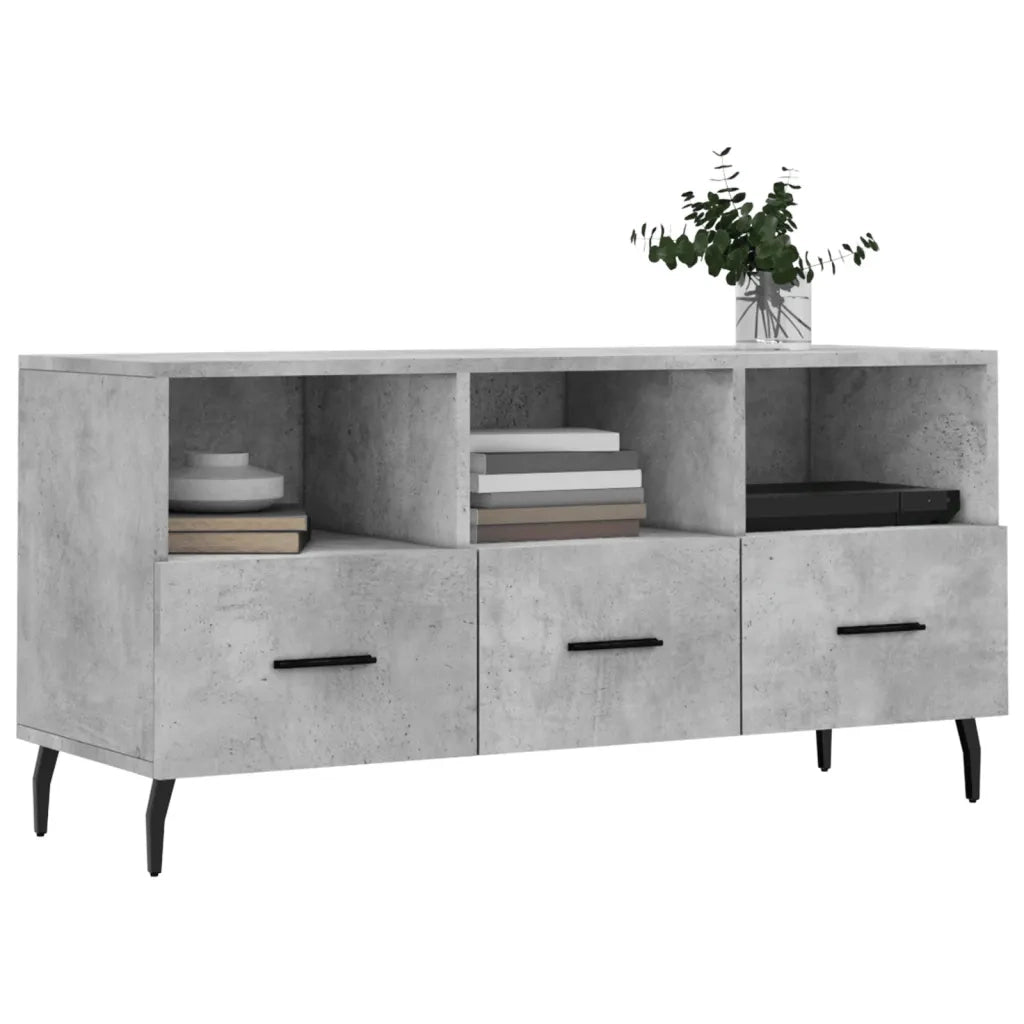 Mobile Porta TV-Mobile per TV-Credenza TV Grigio Cemento 102x36x50 cm Legno Multistrato 283816