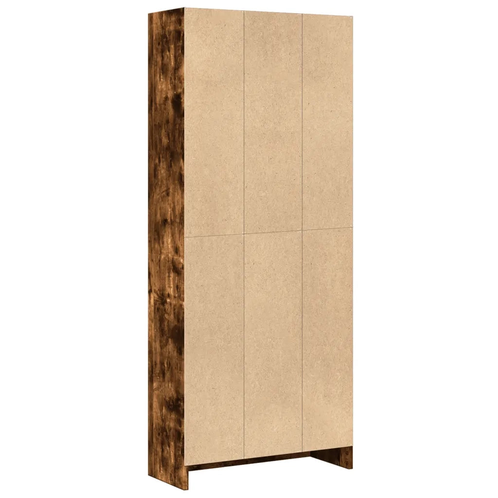 Libreria Rovere Fumo 60x24x143 cm in Legno Multistrato 857816