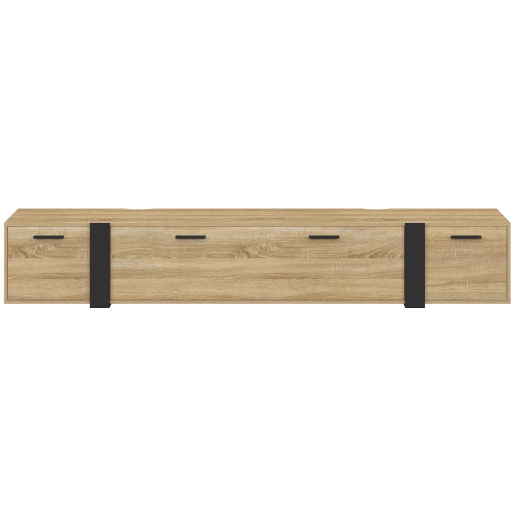 IDMarket - 180 cm PHOENIX Porta TV a parete a 3 ante dal design industriale