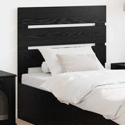 Testiera-Testata-Testiera Decorativa Rovere Nero 90 cm Legno multistrato 725547