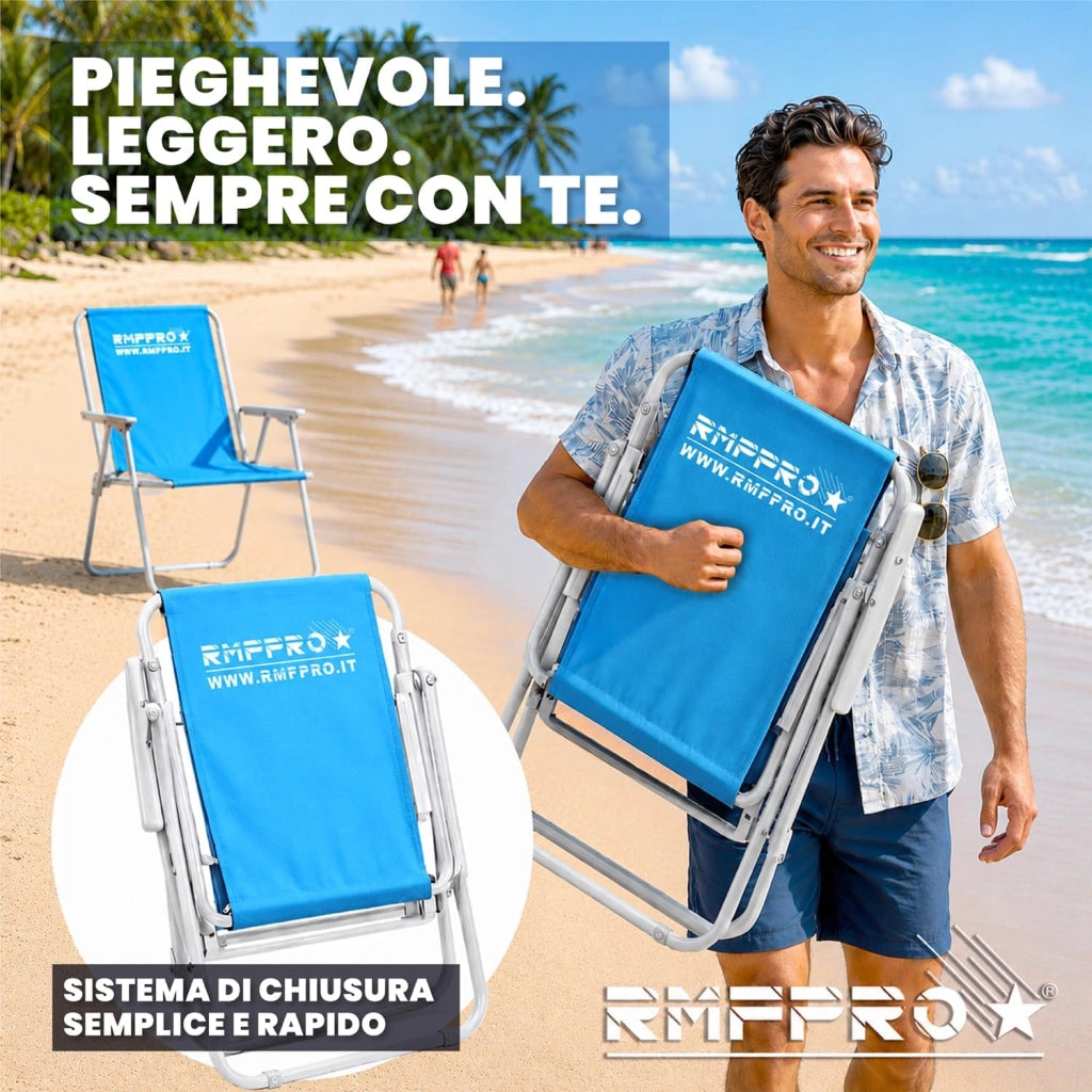 RMF PRO SEDIA PIEGHEVOLE DA SPIAGGIA BLU