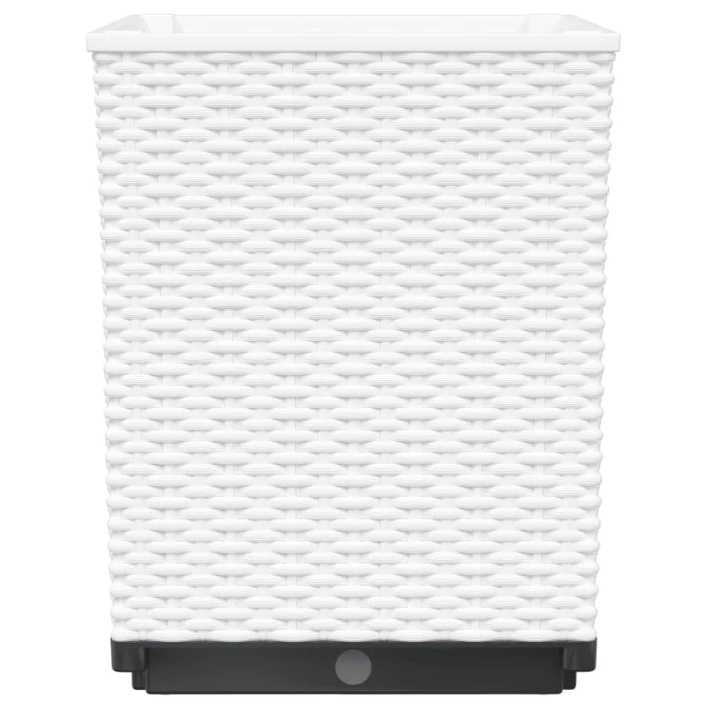 Fioriera aiuola rialzata fioriera aiuola giardino terrazza set da 2 30 x 30 x 37 cm polipropilene bianco 02_0038923