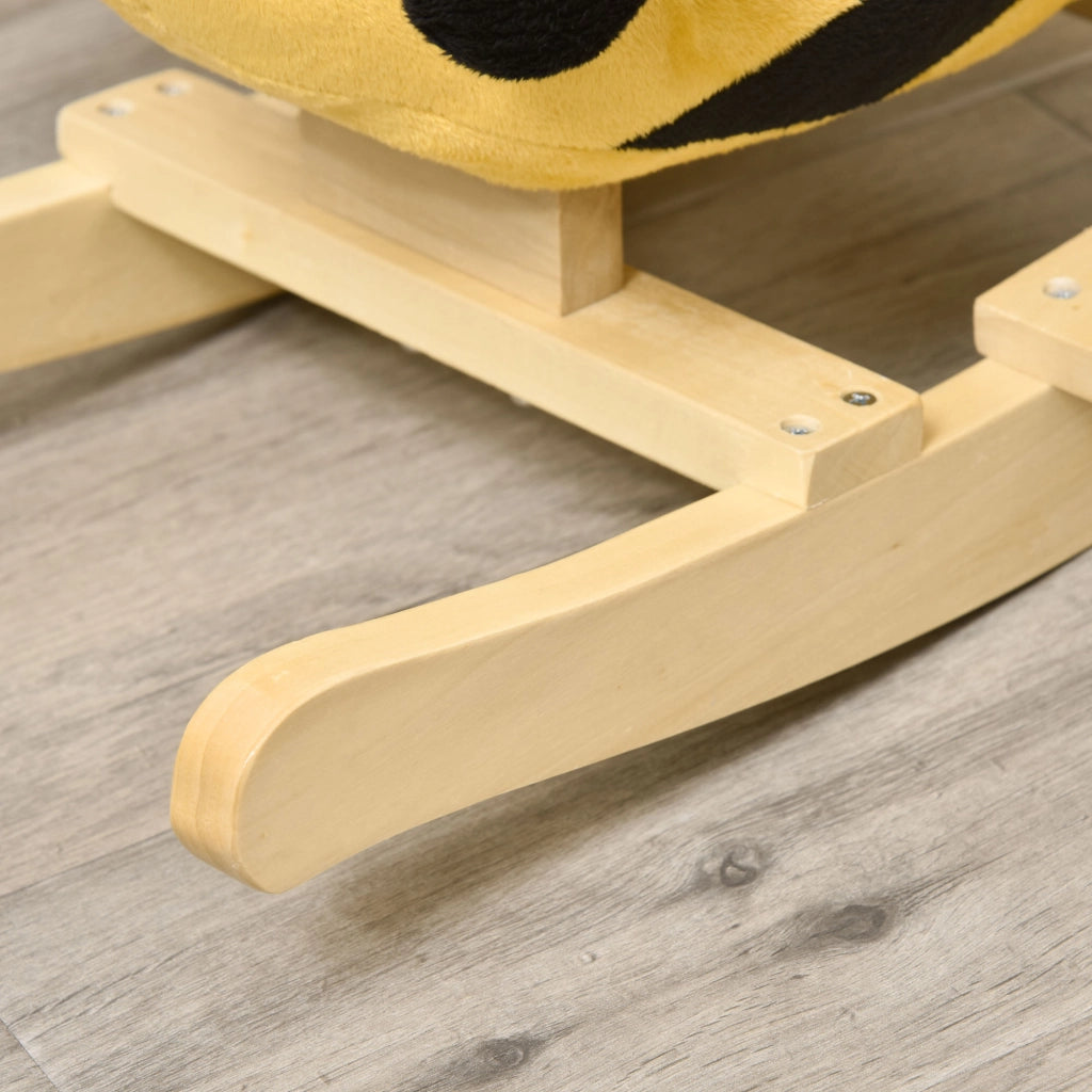 Giocattolo a Dondolo Ape ¨C Xylo ¨C Legno Pioppo con Musica, 60x33x45 cm, Giallo e Nero