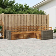 Set di divani da esterno 4 pcs Naturale 255,5 x 176,5 x 73 cm 3383307