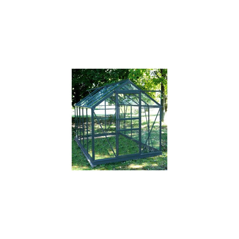 Serre en verre SEKURIT 106 4 mm   + Base - 5,77mÂ² - Gris anthracite