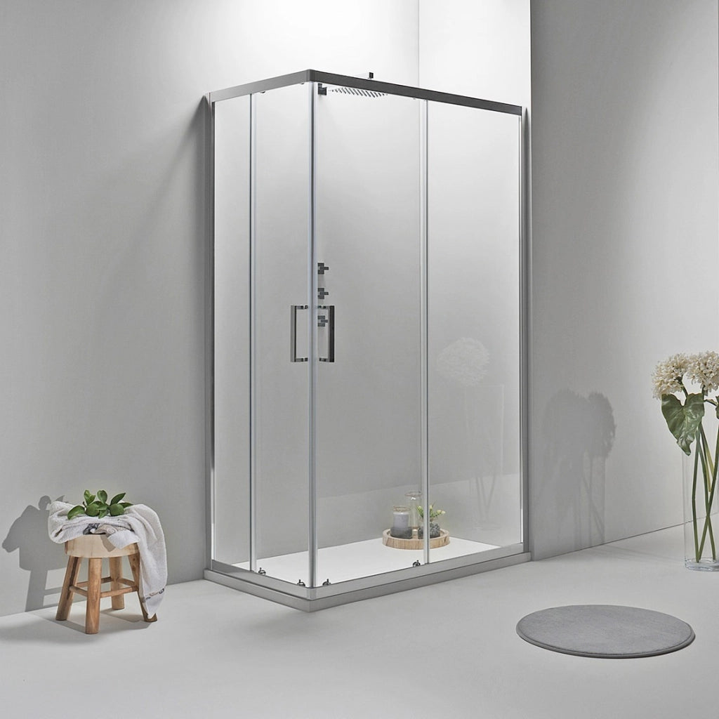 BOX DOCCIA ELITE ANGOLARE 80x90 CM SCORREVOLE TRASPARENTE