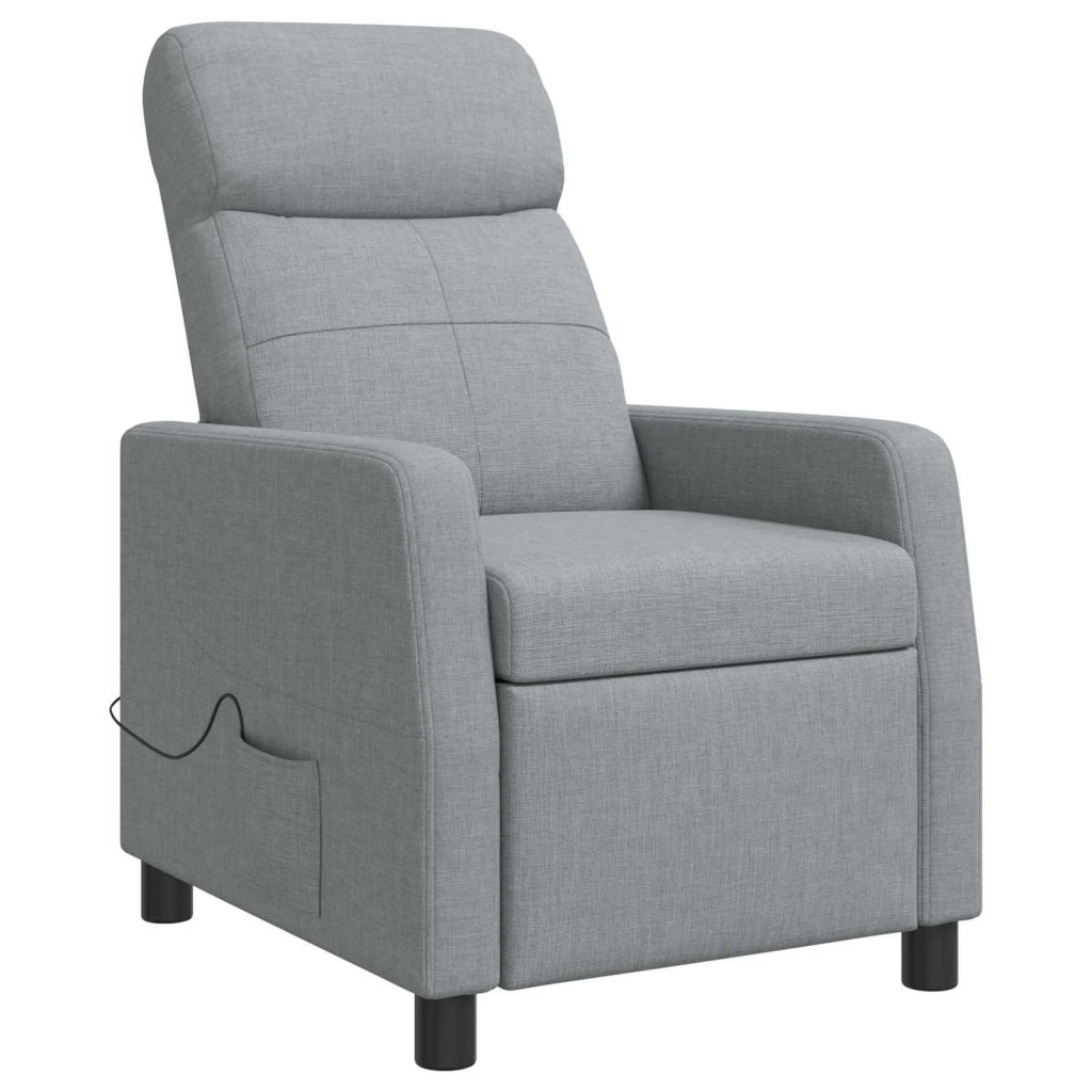 Divano Sedia-Poltrona Massaggiante Grigio Chiaro Tessuto 975843