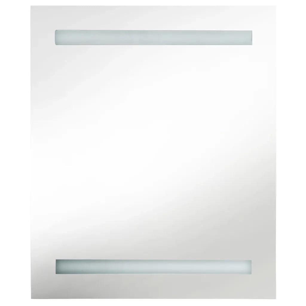 Armadietto Bagno con Specchio e LED Nero Lucido 50x14x60 cm cod mxl 70204