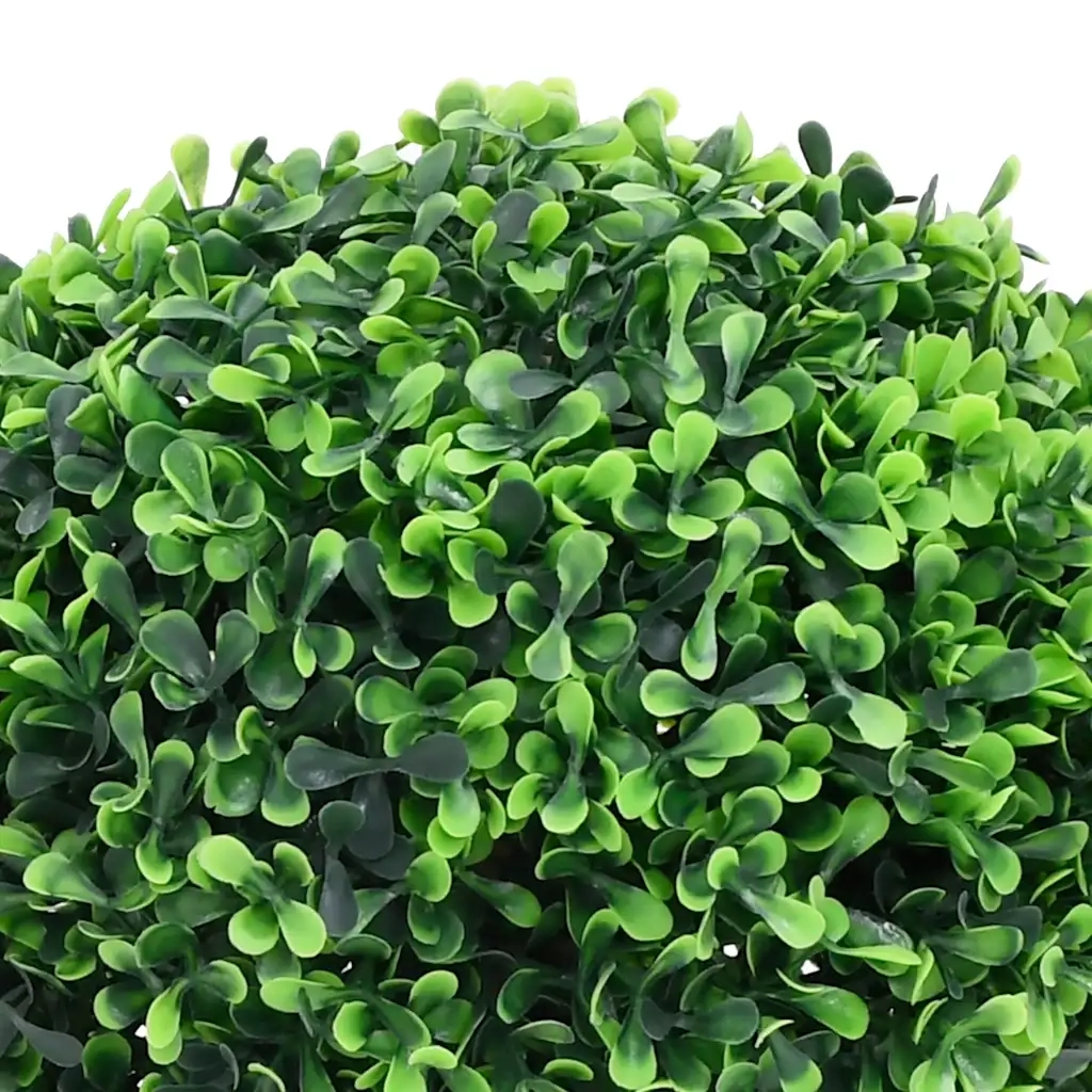 Piante di Bosso Artificiale 2 pz a Sfera con Vaso-Piante Decorative Verde 37 cm