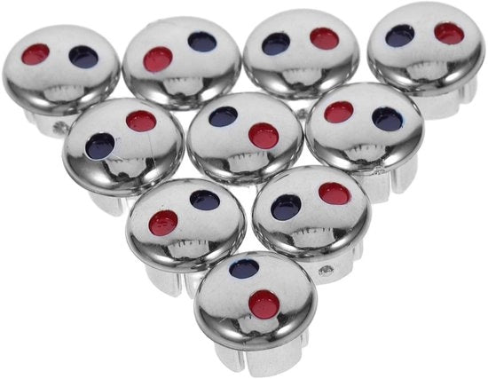 Etichette per rubinetti 10 pezzi - kit di sostituzione - acqua calda/fredda - indicatori chiari - materiale ABS - compatibilità universale - maniglia del rubinetto