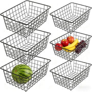 Set di contenitori per cavi da 6 - Contenitori per cavi metallici - Organizzatore per bagno/ufficio - Riutilizzabile - Dimensioni 28x22x12cm/36x29x16cm - Contenitore per cavi