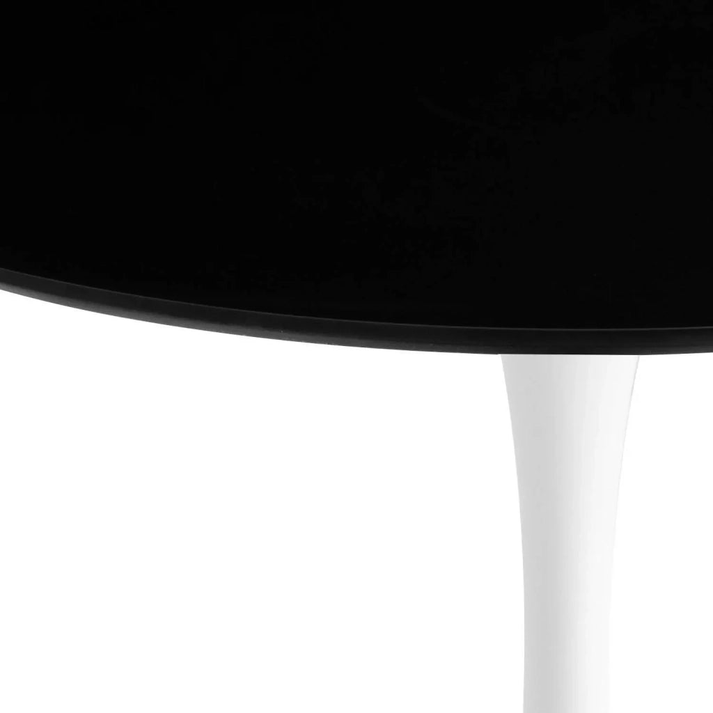 LÚZETE - TAVOLO SAN ANTONI Ø120 CM GAMBA BIANCA PIANO NERO