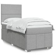 Giroletto a Molle con Materasso Grigio Chiaro 90x190 cm Tessuto 3293816