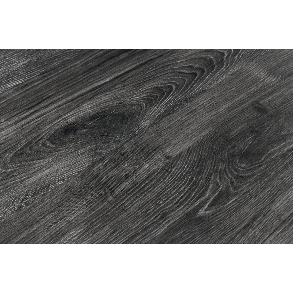 Tavolo da pranzo RIVET 180 cm in legno grigio e metallo nero