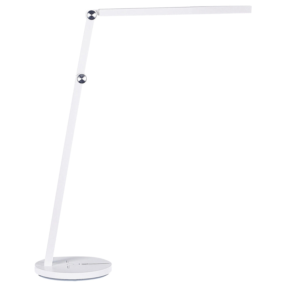 Lampada da scrivania bianca a LED e tocco touch con luce d'intensità variabile e braccio regolabile stile moderno ufficio cameretta