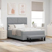 Letto a molle con materasso Grigio chiaro 140 x 200 cm Tessuto 3344149