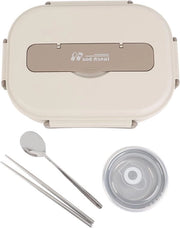 Lunchbox in acciaio inossidabile con più compartimenti e ciotola per zuppa - contenitore portatile per alimenti per scuola e ufficio