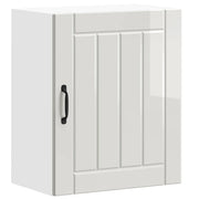 Pensile da cucina Lucca dal design moderno con vano contenitore fisso 50 x 31 x 60 cm realizzato in legno composito bianco lucido 02_0050154
