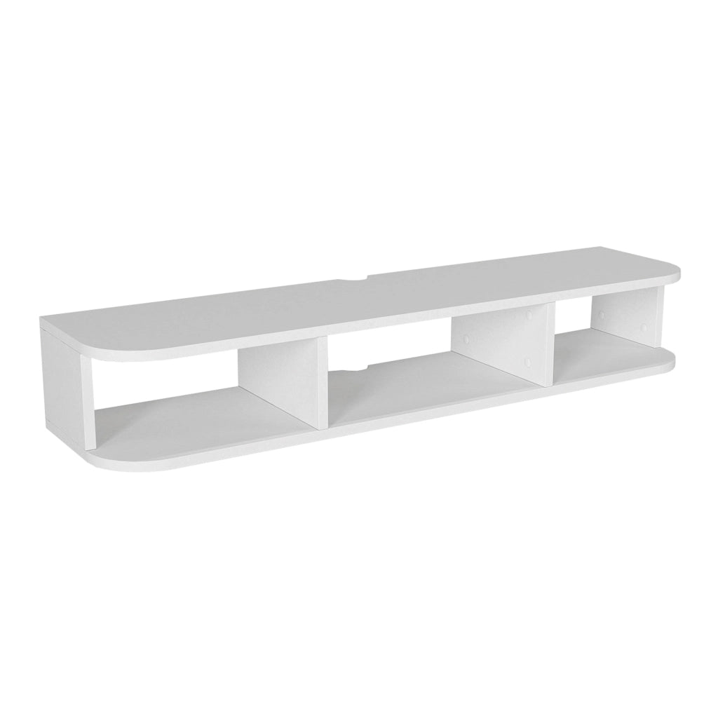 Mobile Porta TV da Parete Oundsvas con 3 Scomparti 120 x 30 x 19 cm - Bianco [en.casa]