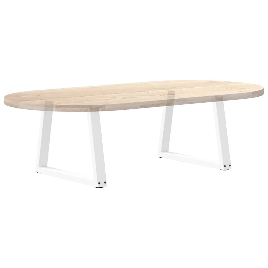 Set di 2 gambe per tavolino da caffè a forma di V 60 x 42-43,3 cm stabili moderne acciaio bianco 02_0056848