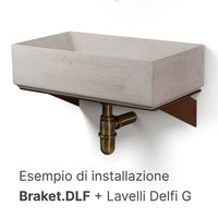 Staffa di Appoggio per Lavello 51,5x28x12,5 cm in Ferro Bracket-DLF Ruggine