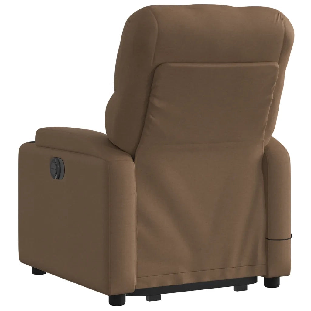 Poltrona Alzapersona Massaggiante Elettrica Marrone Tessuto 3204750