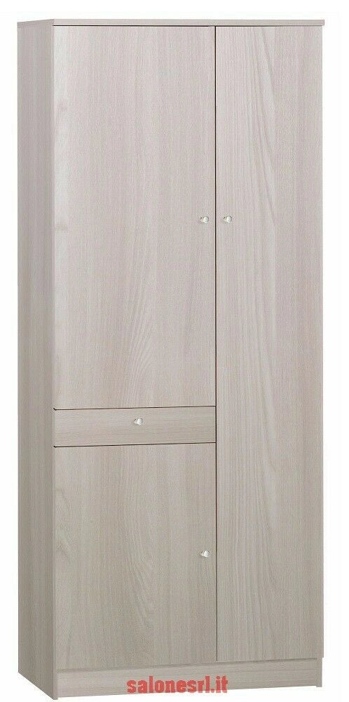 KIT ARMADIO MULTIUSO BAGNO CON 6 RIPIANI REGOLABILI H183 L77 P34 Cm FINITURA OLMO CHIARO SARMOG 323k