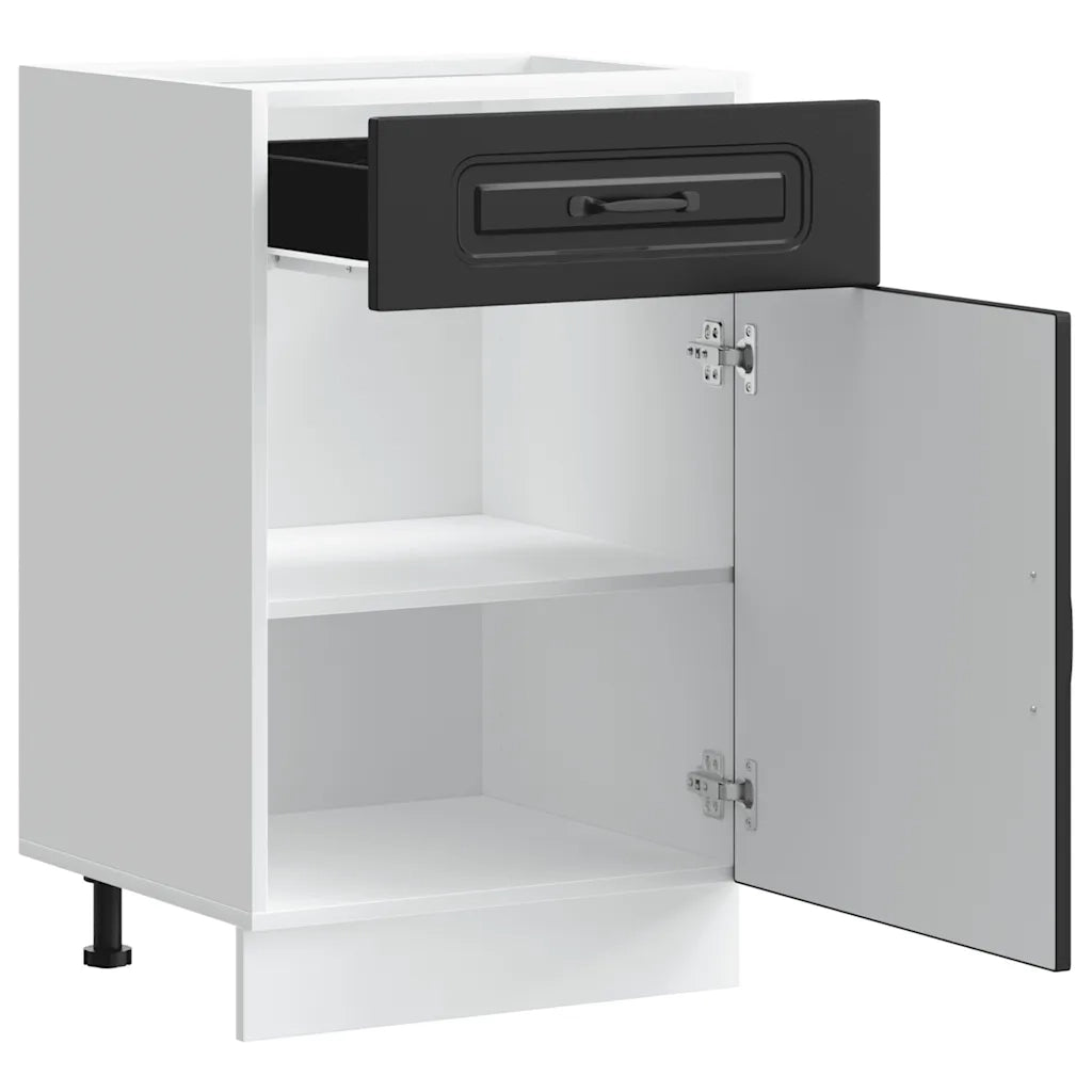 Base da Cucina Kalmar Nero in Legno Multistrato 853478