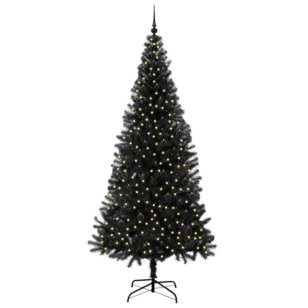 Albero di Natale con 300 LED con supporto Nero 240 cm PVC 3396497