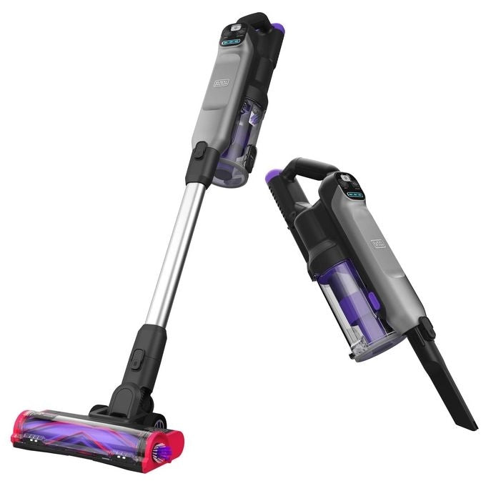 Black & Decker BHFEA640WG Aspirapolvere a bastone Batteria Secco Ciclonico Senza sacchetto 0,75 L Nero, Acciaio inox