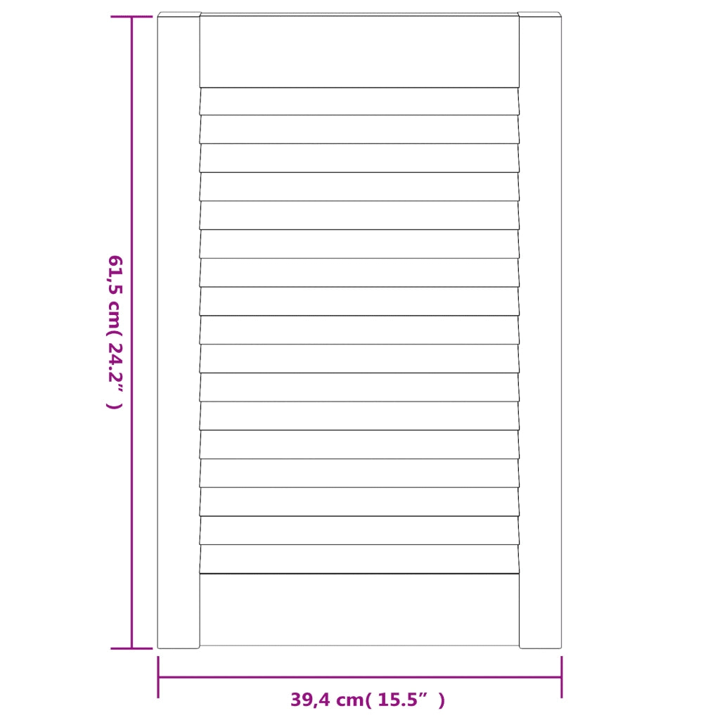 Anta a Lamelle in Legno Massello di Pino Bianca 61,5x39,4 cm cod mxl 56460