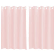 Tende in Voile con Occhielli 2 pz Rosa Chiaro 140x175 cm