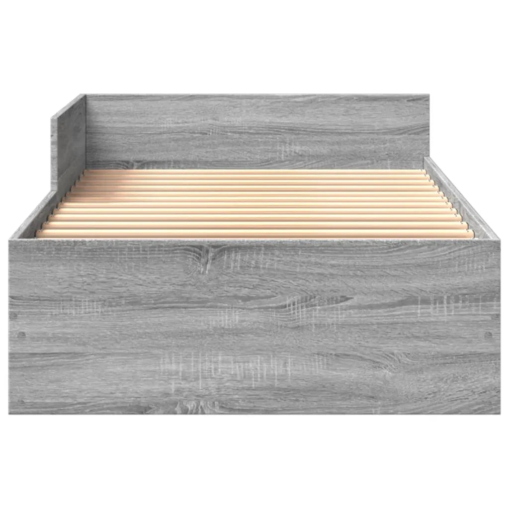 vidaXL Giroletto Grigio Sonoma 90x190 cm in Legno Multistrato