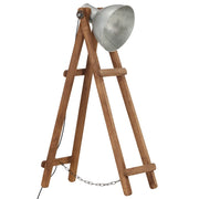 Lampada da Pavimento Argento E27 in Legno Massello di Mango CFW9210167