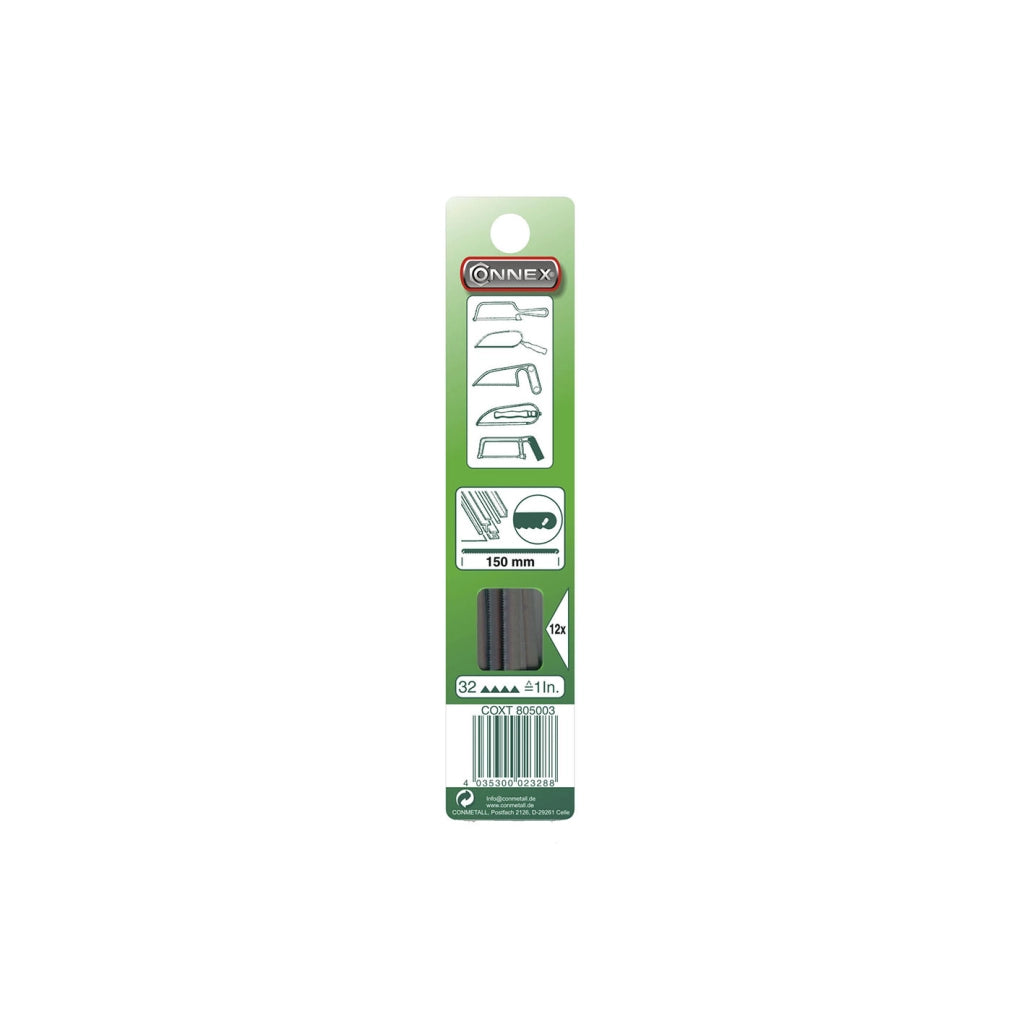 Lame di Ricambio Metallo per Sega Seghetto Archetti Mini Puk 150 mm 12 Pz