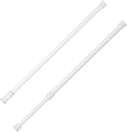 Pannello di regolazione per tende doccia 2 pezzi - telescopio estraibile - maniglia regolabile per cucina e bagno - installazione facile senza perforazione - in acciaio inox - utilizzabile in armadi