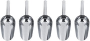 Set di Scopette in Acciaio Inossidabile Leggere - 5 x Cucchiai Dolci - Per Gelato/Cibo - Sostenibile - Utile per Feste/Buffet - Spatola