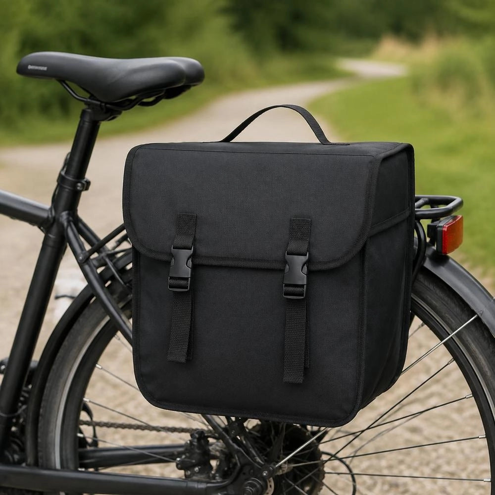 Bicycle Pannier For Luggage Rack, Waterproof, 21 L, Black