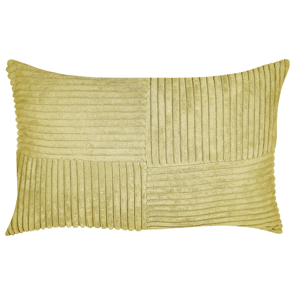 Set di 2 cuscini da lancio Cuscini decorativi in velluto a coste 50 x 30 cm verde oliva
