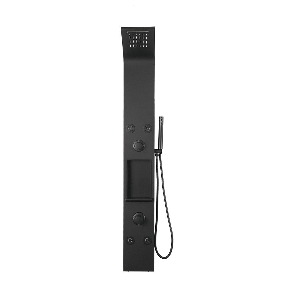 Colonna doccia pannello idromassaggio effetto cascata YH8126 SEUL - Nero