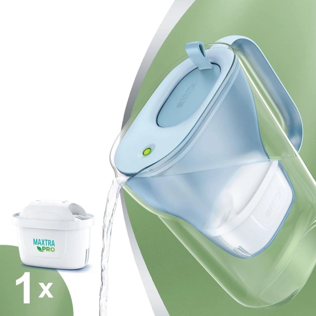 Brita 1051367 Bottiglia per filtrare l'acqua Capacita' 2,4 L Tecnologia MAXTRA Lavabile in lavastoviglie colore Verde Trasparente