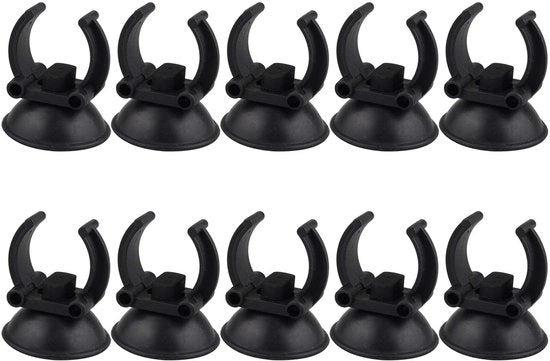Zuignappen in Acciaio per Acquario 10 Stuks - 33 mm di Diametro - Supporto per Tubo di Gas - Viti Antiscivolo - Facile da Installare