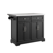 SoBuy | Isola cucina pieghevole nera | Carrello da cucina a 4 ruote | Cucina a penisola con 4 ante | 115.0x71.0x92.5 cm | Capacità di carico 78 kg | FKW71-II-SCH