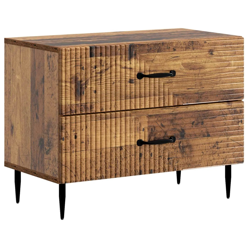 Armadio da Notte con cassetto Legno antico 62 x 34,5 x 47,5 cm 894783