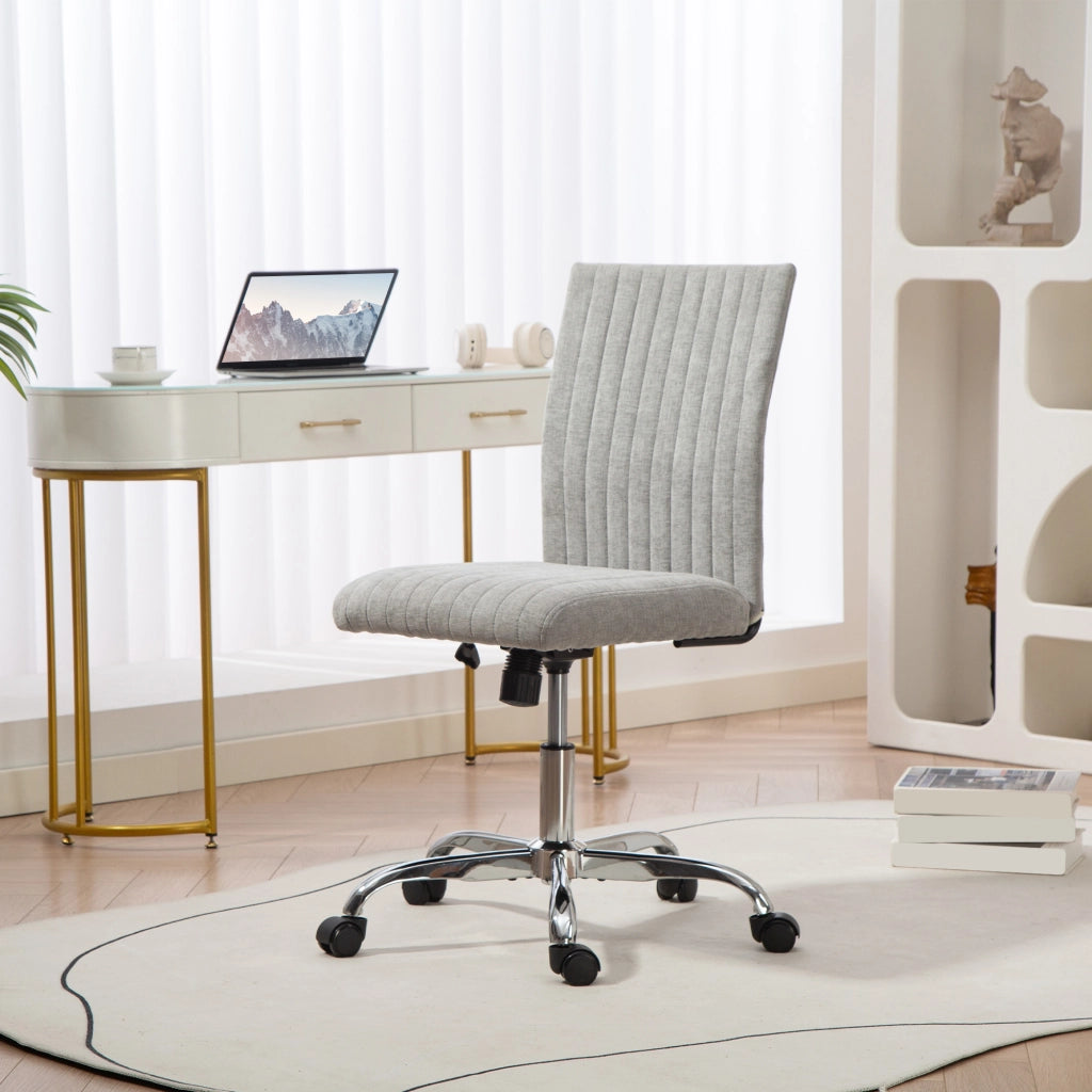 Sedia da ufficio ¨C zephmum ¨C tessuto grigio, altezza regolabile, seduta girevole