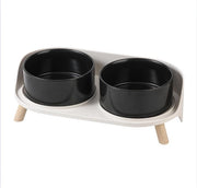 Ciotola per Cani, Ciotola per Cani in Ceramica, Elevata, Resistente ai Spatoli, Ciotole per Cani Standard, Doppia Ciotola per Cibo, Ciotola per Cibo per Cani e Gatti, Set Cibo e Acqua per Cani di Piccola e Media Taglia