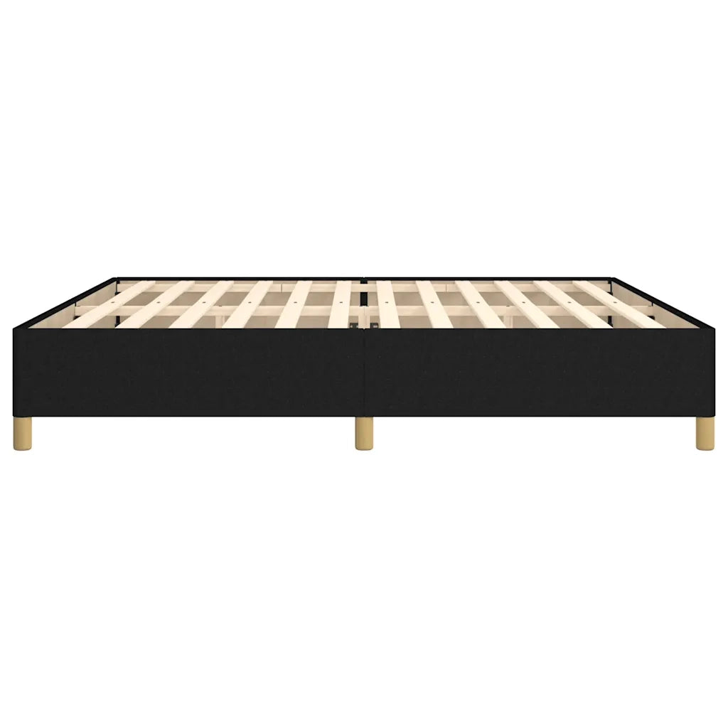 Letto matrimoniale | Letto per adulti | Giroletto senza Materasso Nero 200x200 cm in Tessuto