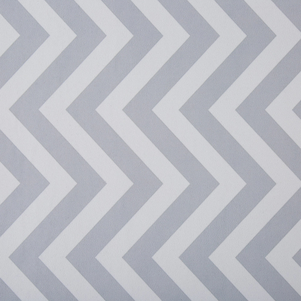 Tappeto passatoia bianco grigio poliestere 80 x 240 cm rettangolare chevron design